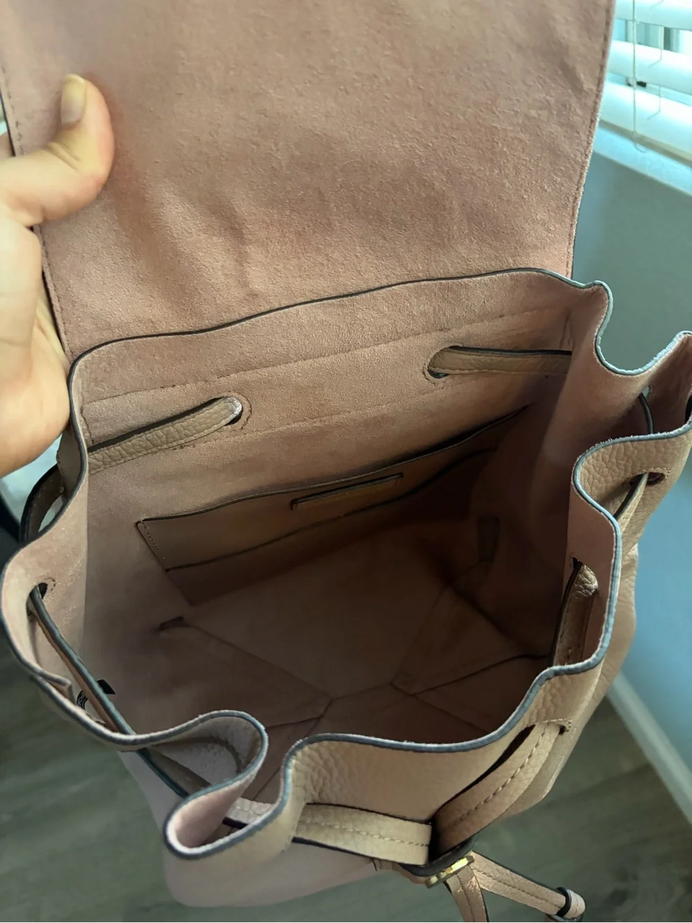 Michael Kors Dusty Rose Pebbled Leather Backpack